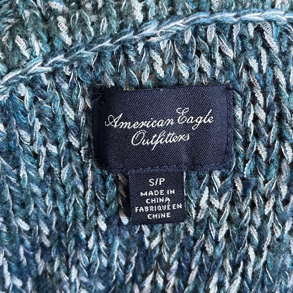 American Eagle teal/blue high neck knit sweater - Picture 3 of 3